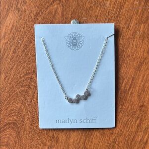 Marlyn Schiff Silver Beaded Necklace Minimalist Design